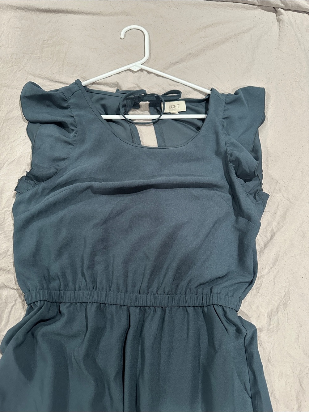 Loft Blue Ruffle Sleeve romper - Picture 2 of 10